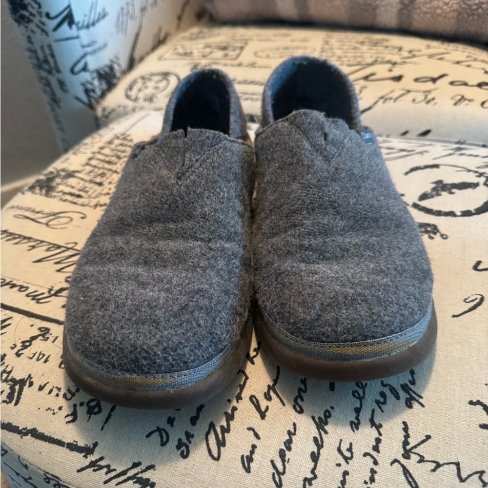 Gray Wool Men's Shoes